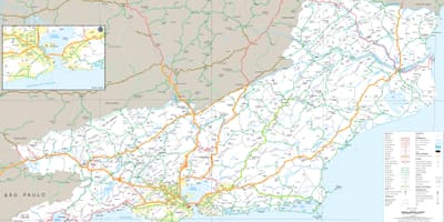 Carte routes état de Rio de Janeiro