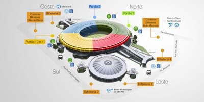 Carte stade Maracana